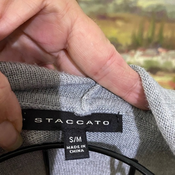 ❤️ Staccato size s/m Crowley neck oversized gray soft somfy casual - Picture 4 of 6